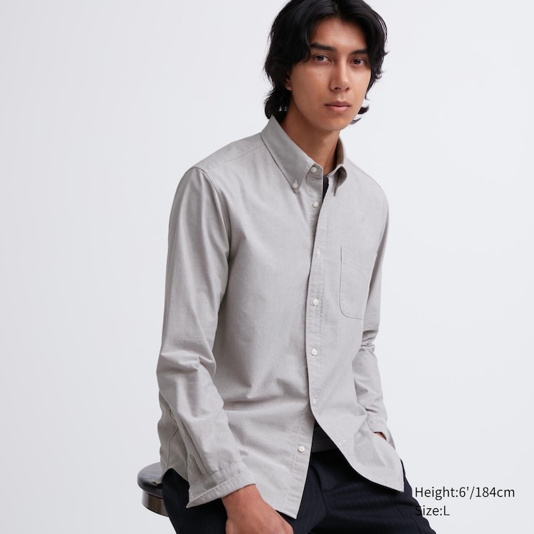 UNIQLO Kemeja Oxford Slim Fit Lengan Panjang Pria JASTIP BATBOY