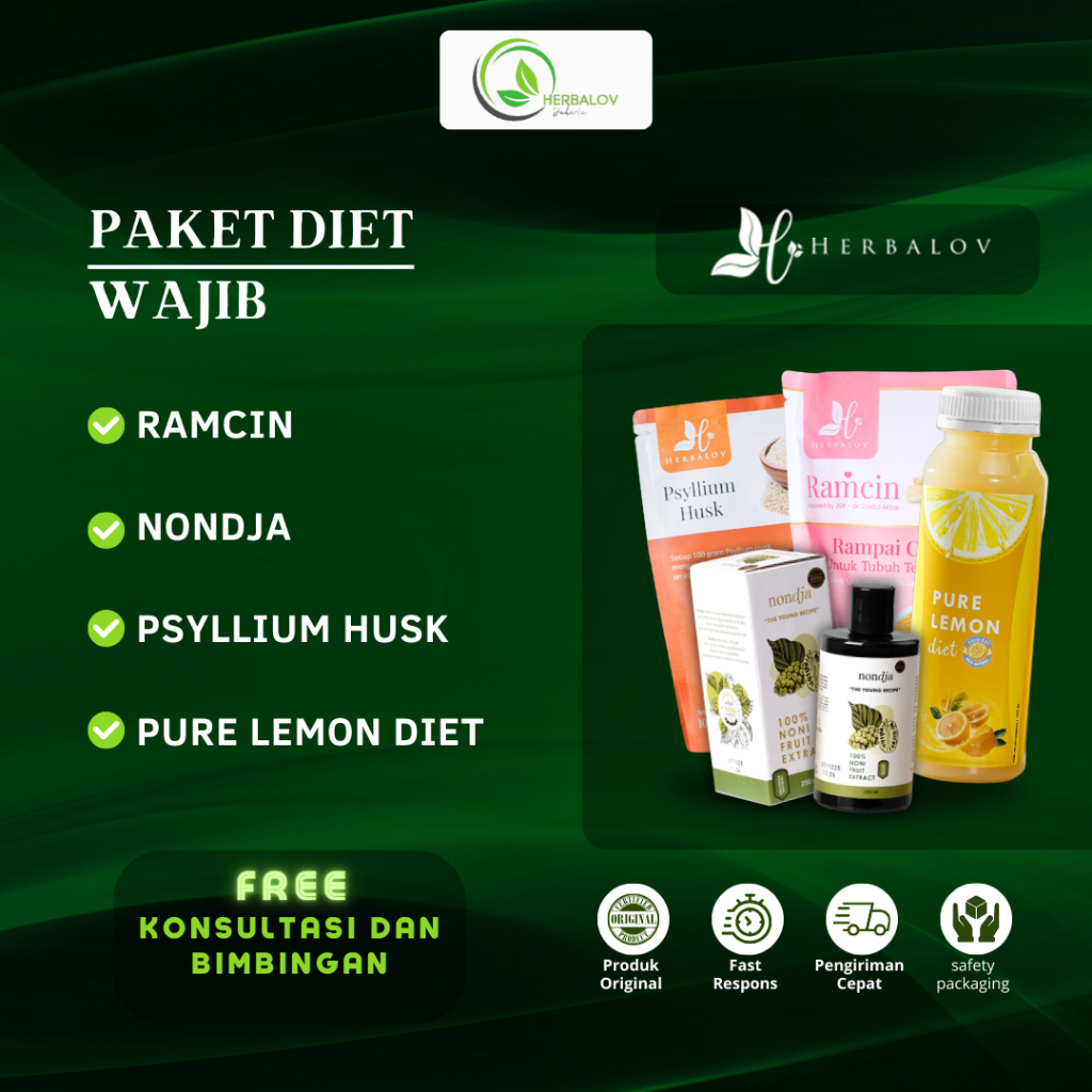 PAKET DIET WAJIB HERBALOV DIET BAHAGIA HERBALOV