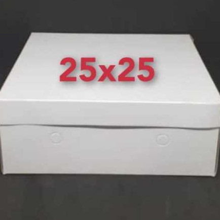 

kardus kue bolu 25x25x10cm bahan tebal (10 lbr)