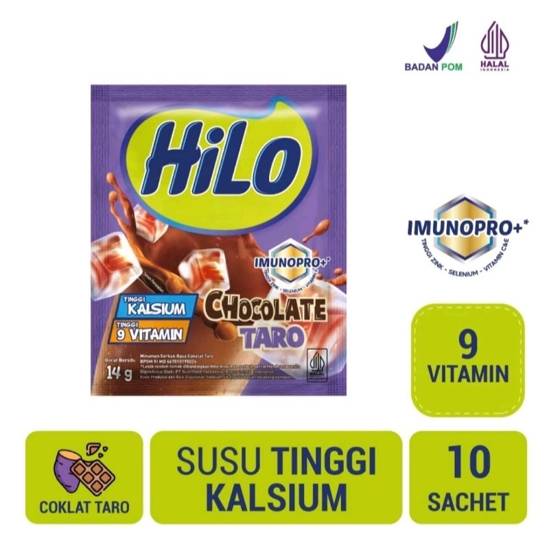 

Hilo Chocolate Taro 10 sachet - Minuman Serbuk