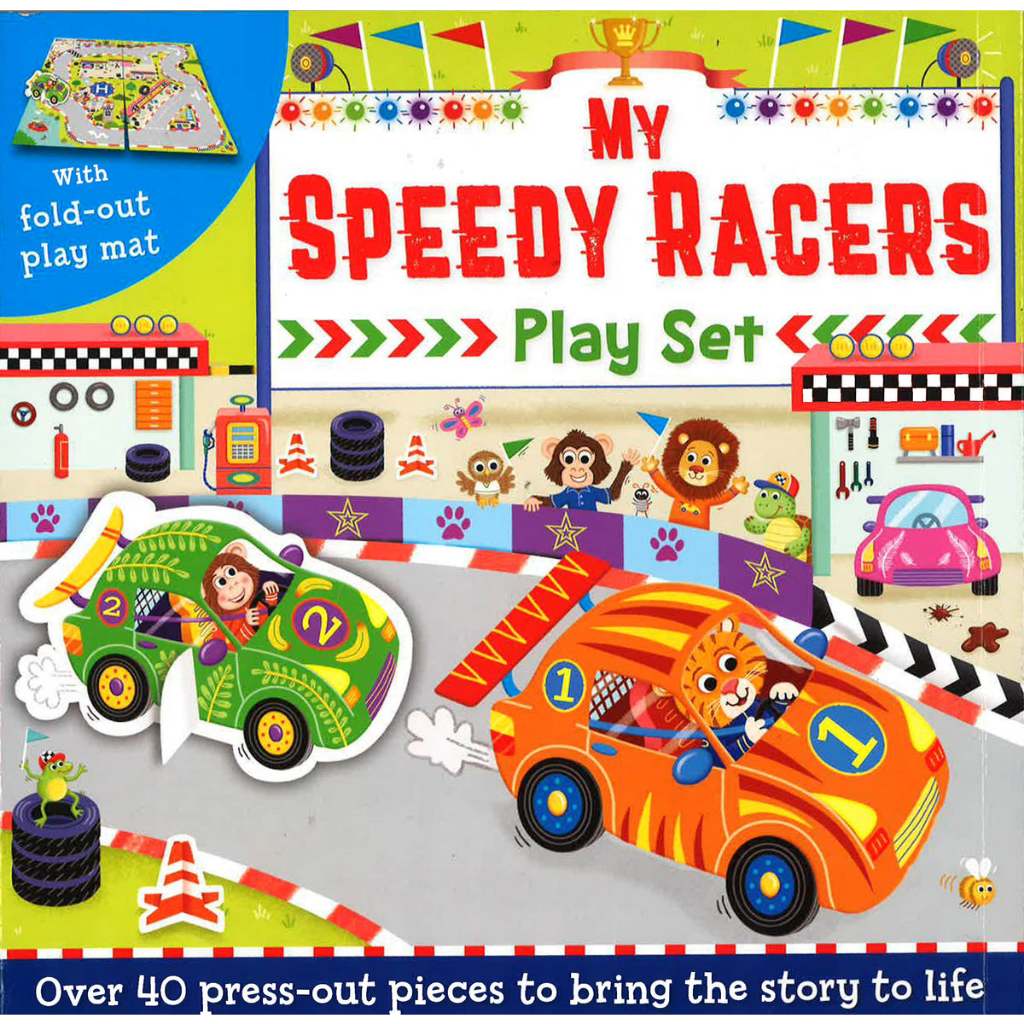 Press-Out And Play Board: My Speedy Racers Play Set