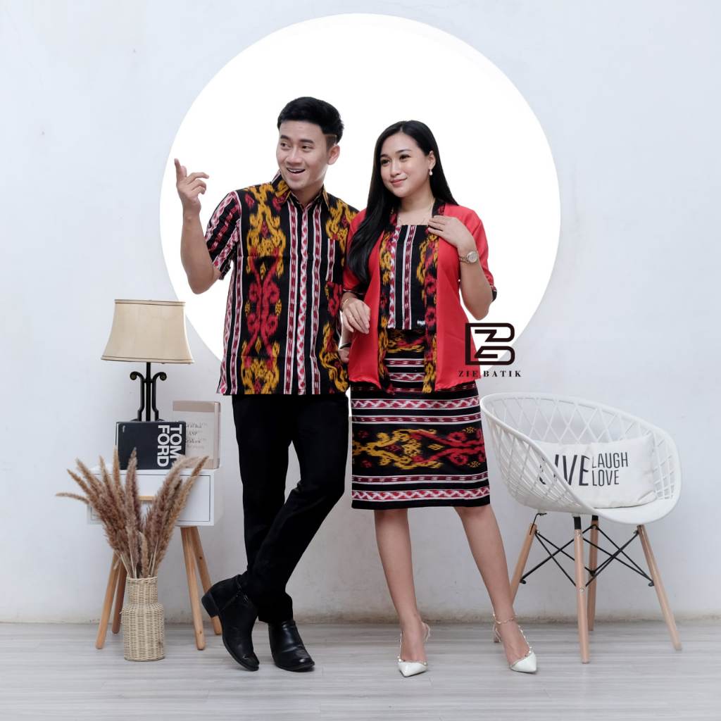 Set Keluarga Dress Natal Batik Couple Keluarga Natal Terbaru Batik Ayah Bunda & Anak Motif songket
