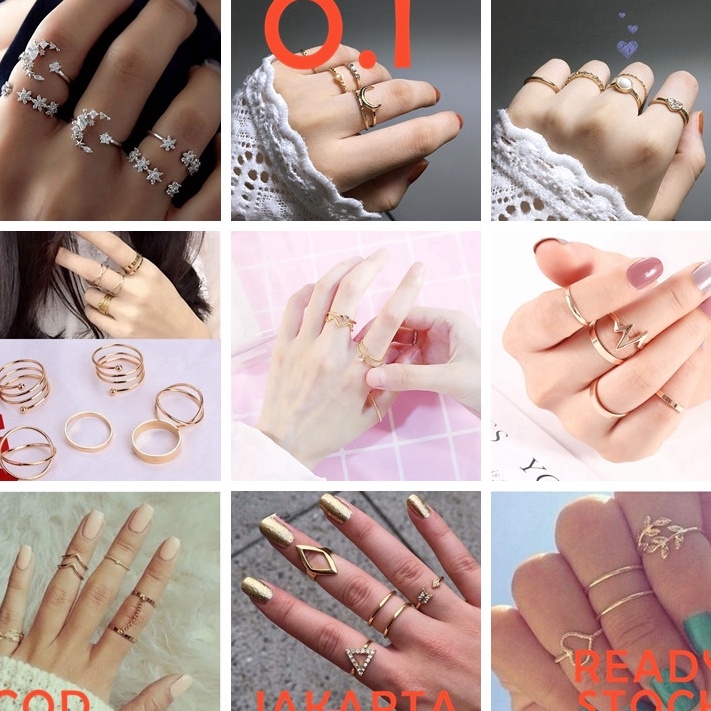 KBFH3628 TERMURAH 32 Model Cincin Casual Harian Wanita