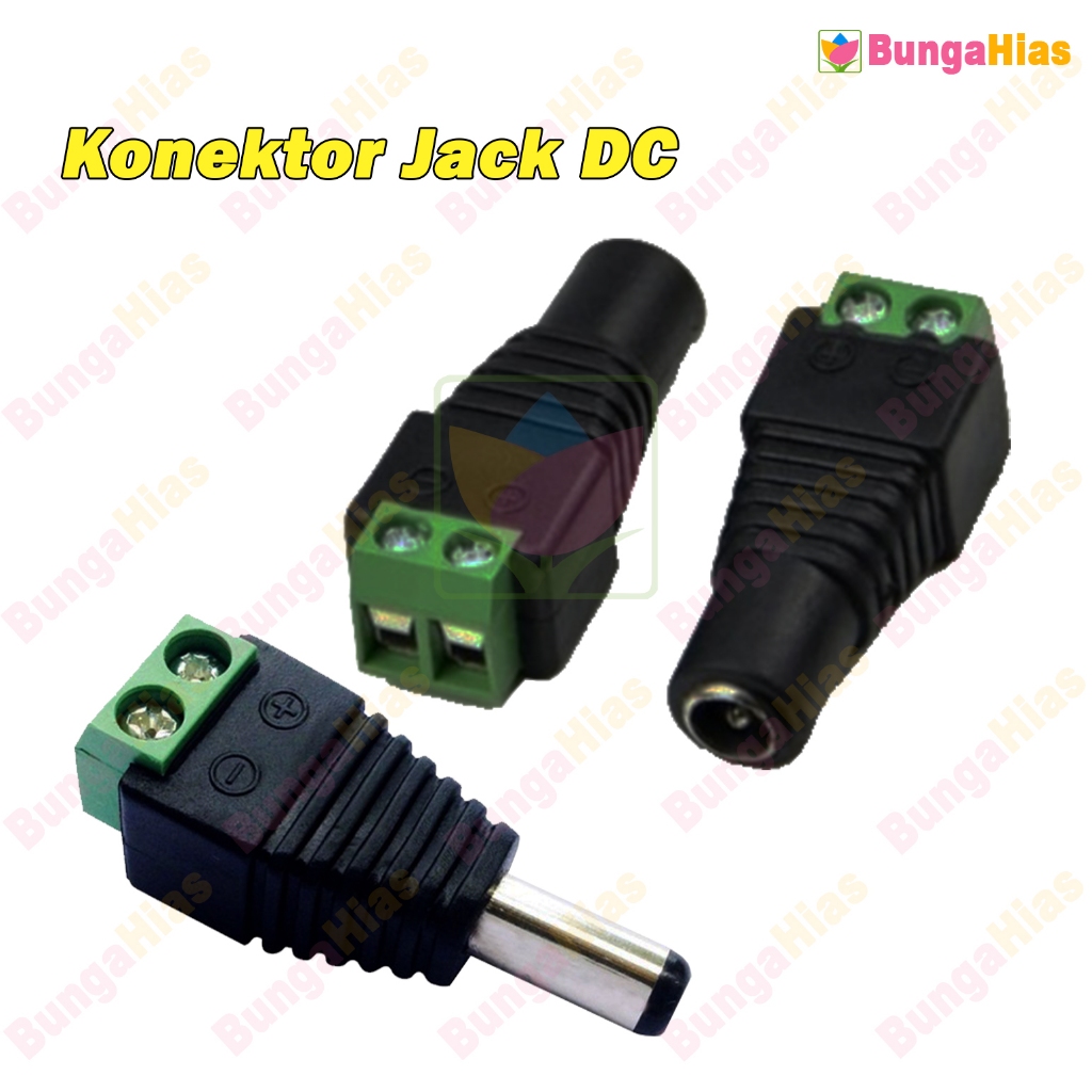 Konektor Jack DC Male / Female Pompa Sprayer Cctv Adaptor Dinamo Listrik - A1E10 A1E11