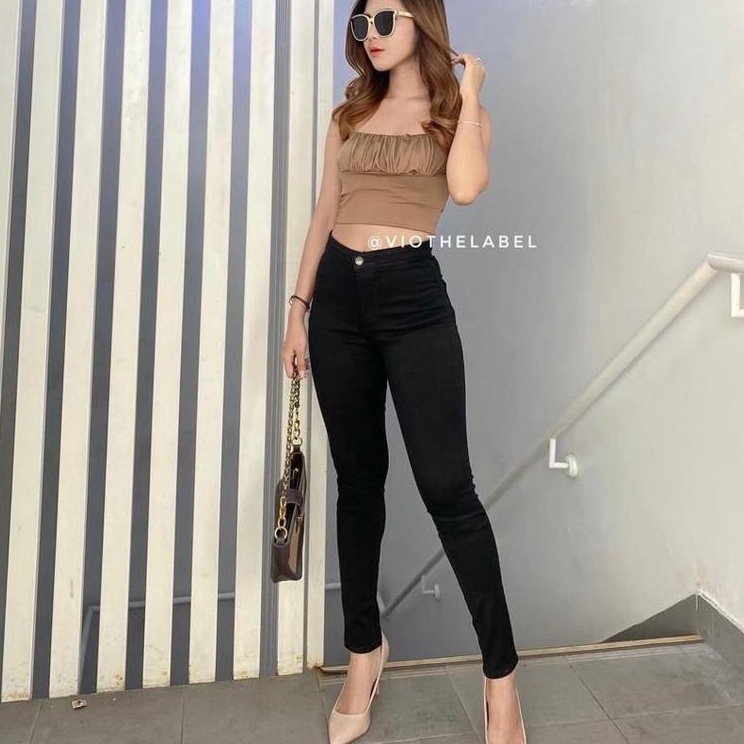 ORE - HW Caca Skinny Jeans Pensil Hitam