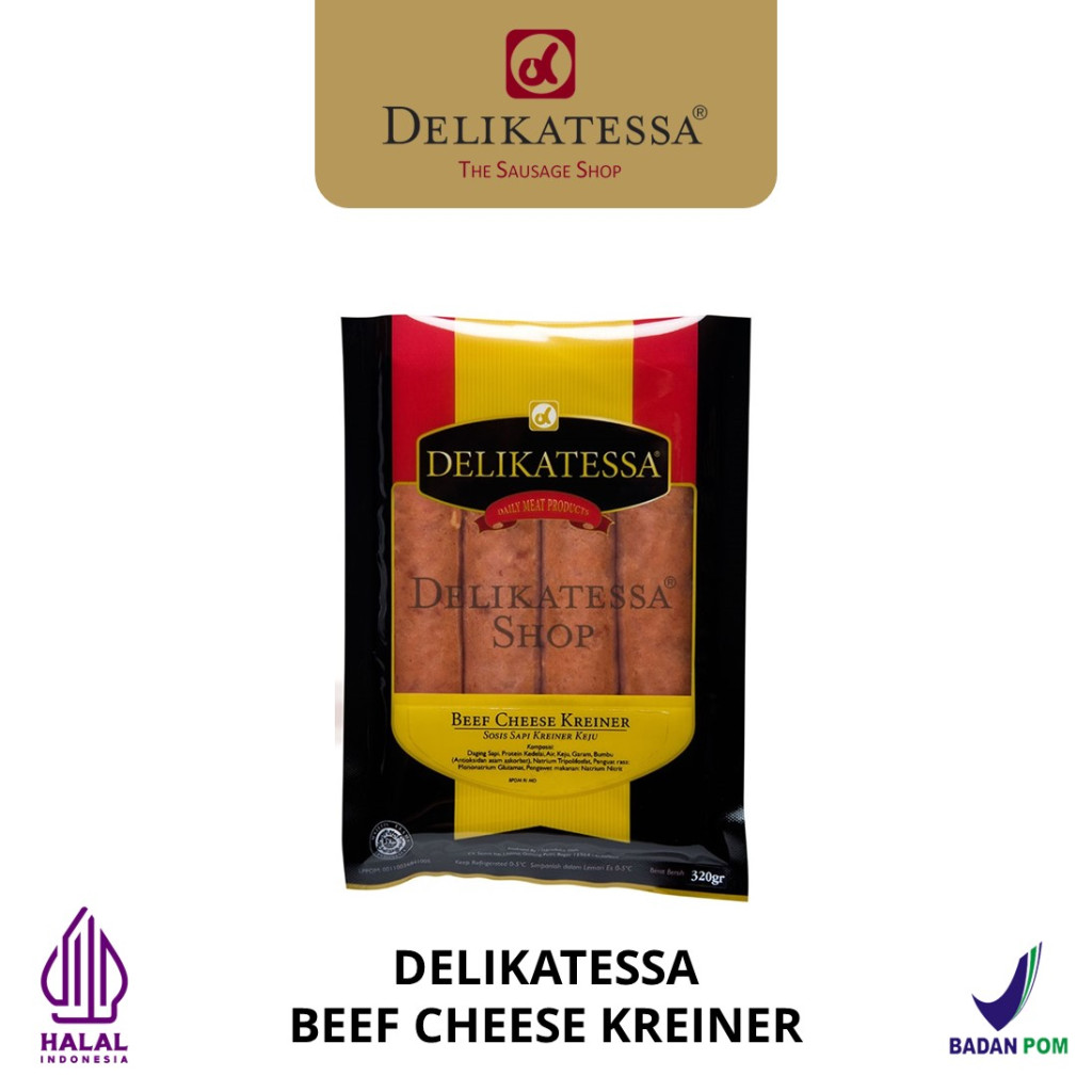 

Delikatessa Beef Cheese Kreiner 320 gr Sosis Sapi Keju Jumbo Halal