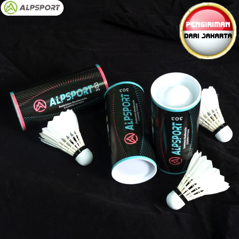 Model Baru.. ALPSPORT 303 1Tube/3Pcs Kecepatan Bola 76 ~ 77 100% Asli Kualitas Tinggi Bulu Angsa Put
