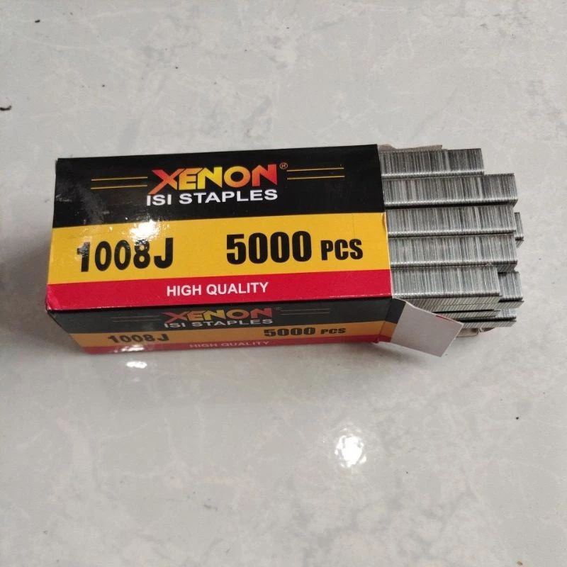 

XENON - ISI STAPLES 1008J 8mm Paku Tembak Stapler Gun Hekter Tacker 1008 J Narrow Crown (1ktk=5000pcs)
