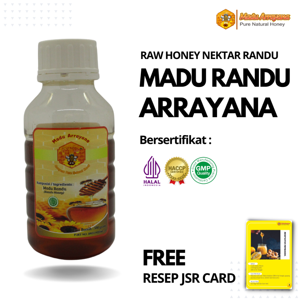 

Madu Randu Nektar Bunga Randu Raw Honey Fresh Kapok Flower 500Gram Arrayana Honey