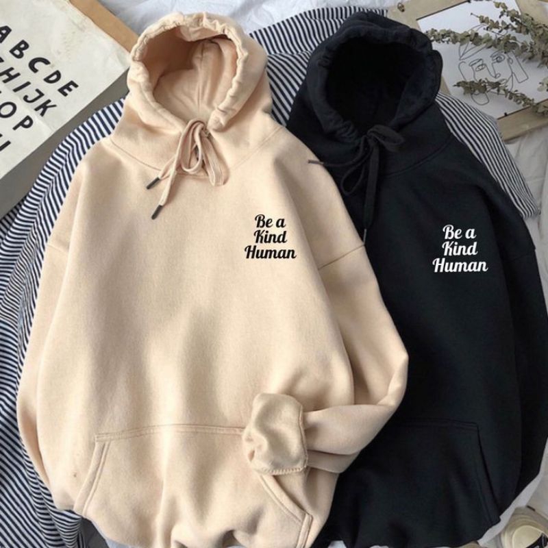 Hodie sweater Pria Distro Sablon Premium Hodie Oversize Cowok Cewek Hitam