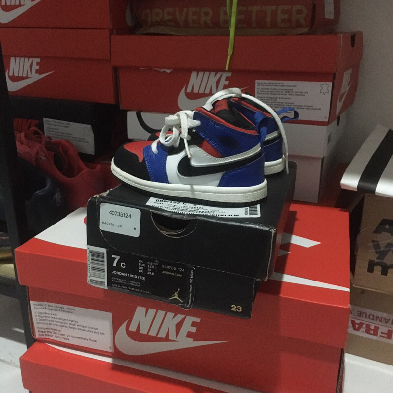 Nike Air Jordan 1 Mid Top 3 Lakers TD Original