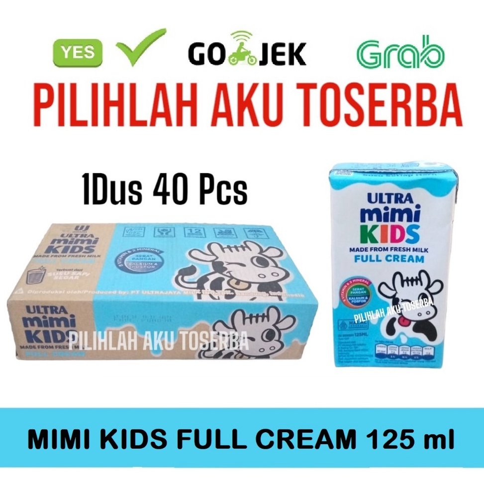 

Susu Ultra Mimi Kids FULL CREAM 125 ml - (1 DUS ISI 40) - GOJEK/GRAB