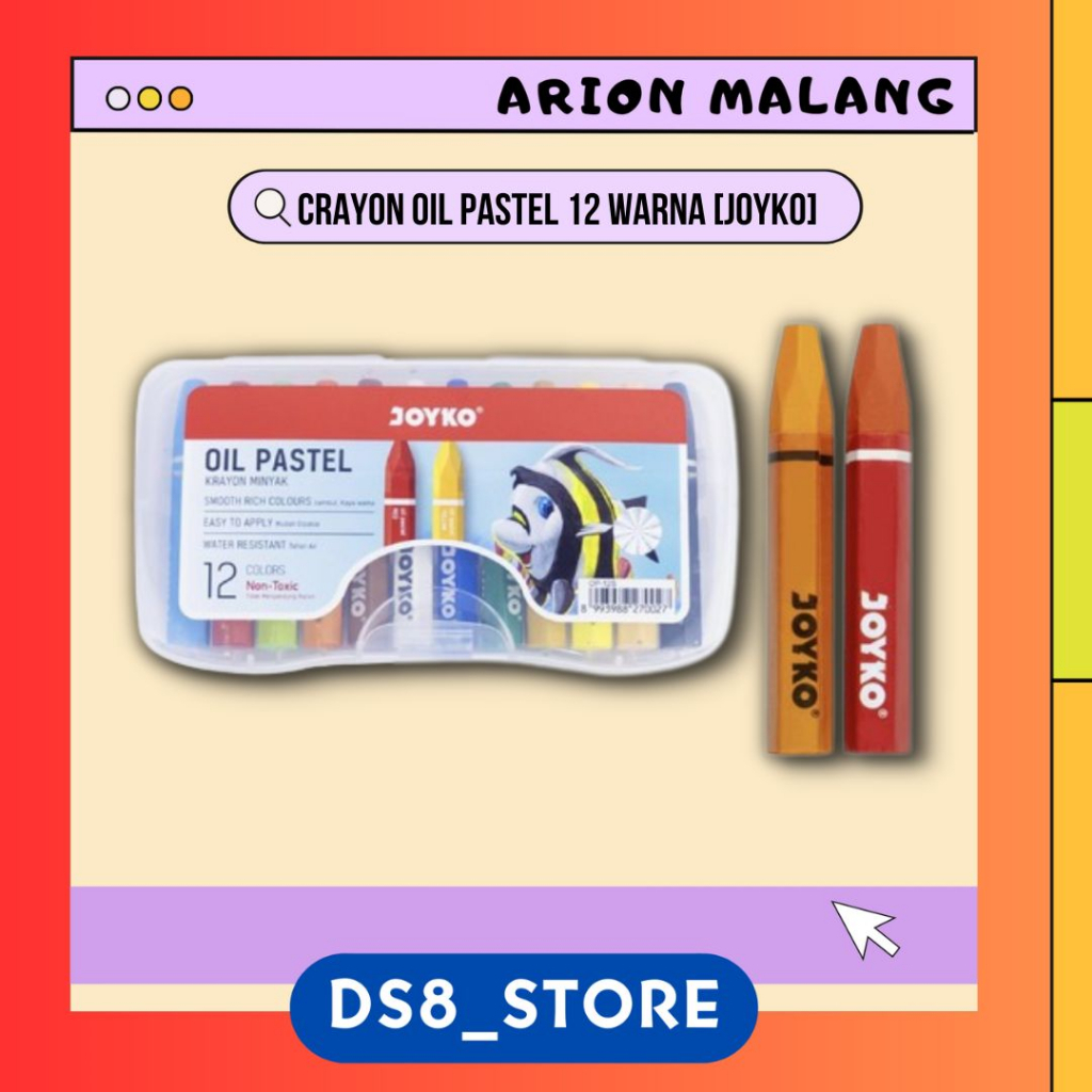 

Crayon / Oil Pastel 12 Warna JOYKO