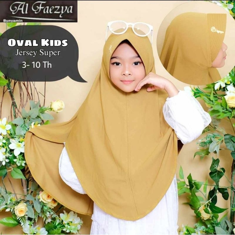 908 JILBAB AL FAEZYA ANAK JERSEY SUPER OVALDEX PED ANTEM/HIJAB AF ALFAEZYA KIDS ORI BY BUNYAMIN