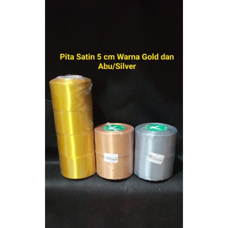 

Pita Satin 5 cm Per Roll 25 Yard / Pita Satin 2 inchi Murah / Pita Buket, Pita Kado, Pita Dekorasi