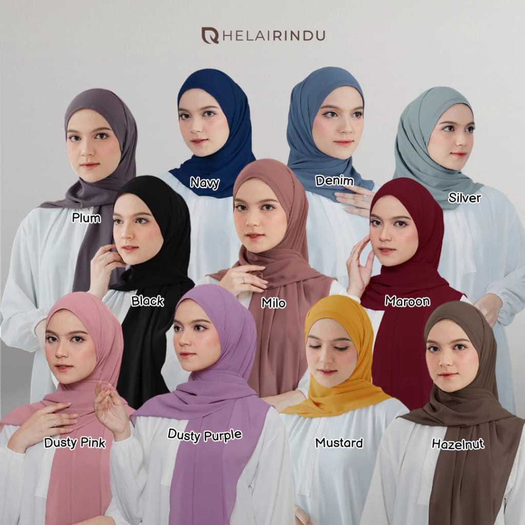 𝐇𝐄𝐋𝐀𝐈𝐑𝐈𝐍𝐃𝐔 - Hijab Pashmina Inner Jersey Tali Oval Baby Doll Noura