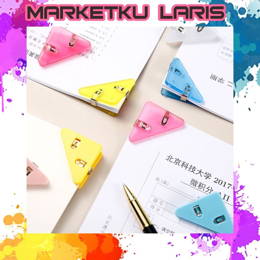 

MKL - Klip Kertas/Klip Binder/Klip Sudut Kertas Segitiga Warna Warni S115