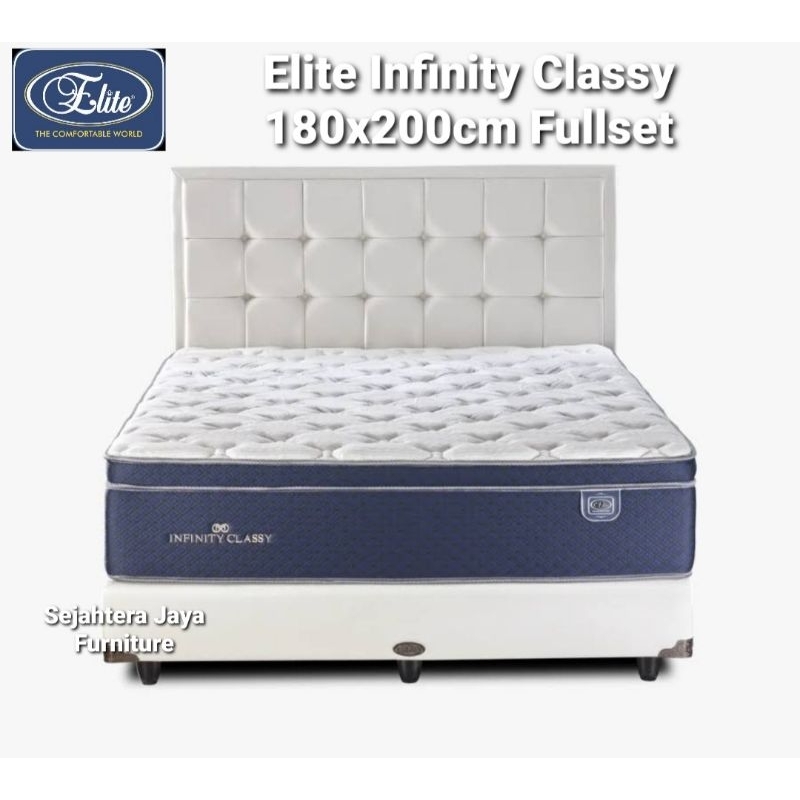 SET Springbed ELITE Infinity Classy 180x200 fullset + Divan Sandaran Elite