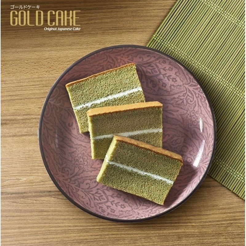 

rious gold cake green tea frozen / kek jepang teh hijau /matcha cake japanese / kue japan cream lembut