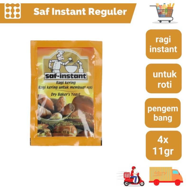 

Saf Instant Ragi Kering 11Gr (Isi 4 Pcs)