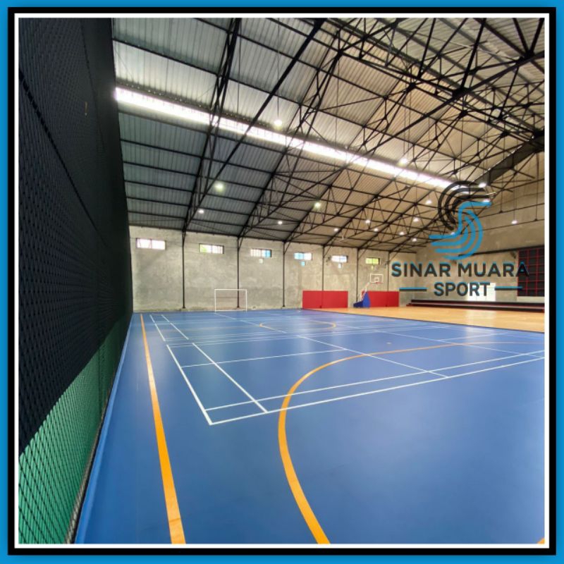 Lantai Vinyl Futsal Badminton Basket Bersertifikat Garansi