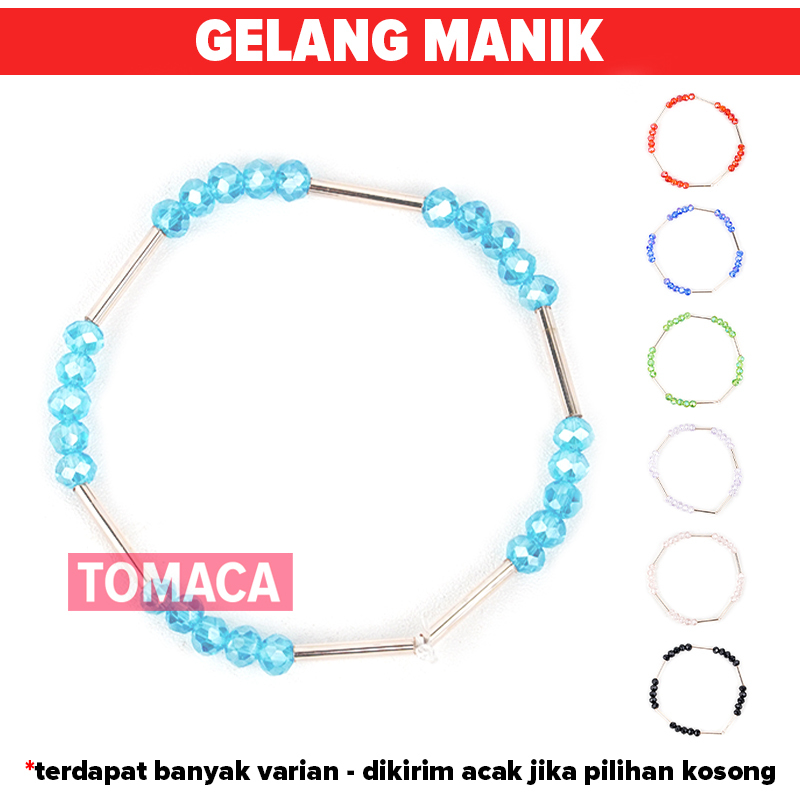 Gelang Anak Perempuan Manik Manik Mote Aksesoris Bracelet Cewek Korea Kristal Beads Mute Elastis