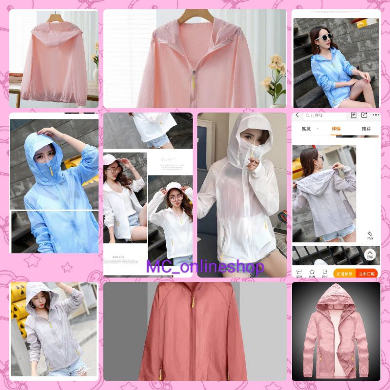 Jaket anti UV, Jaket olahraga, Jaket sepeda, Jaket Parasut Tipis. Jaket Wanita