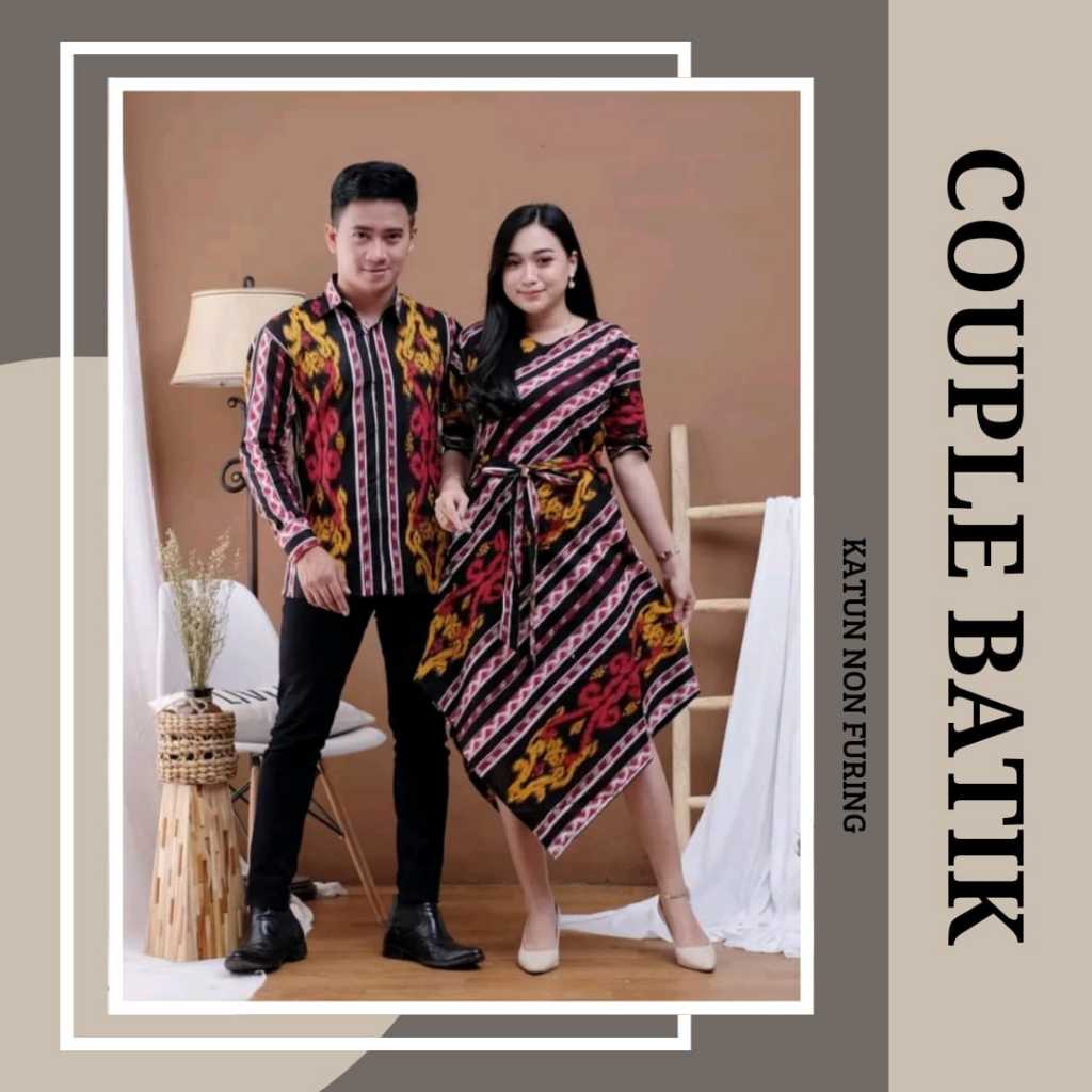 Batik Couple Pasangan Modern Baju Batik Motif Songket