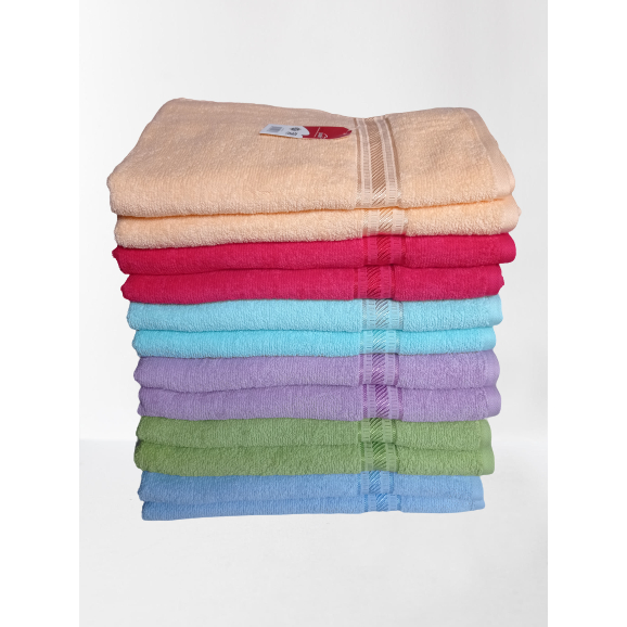 1PCS ORI HANDUK MANDI DEWASA MERAH PUTIH TANGGUNG UKURAN 50x100cm