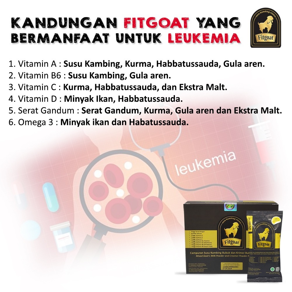 

Fitgoat Susu Kambing etawa herbal alami habatussauda dan kurma dengan premiks vitamin