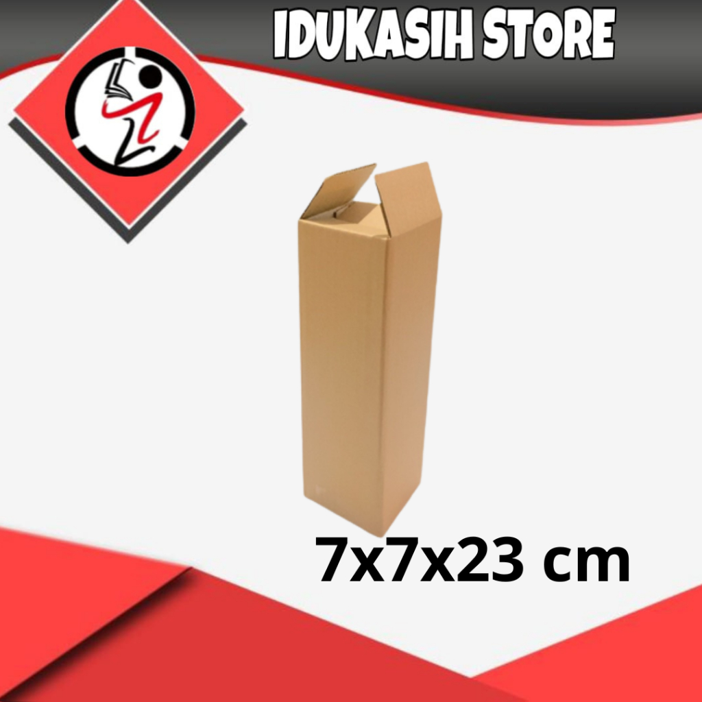 

(IDUKASIH) Kardus 7x7x23 cm | box | karton | kardus polos | custom