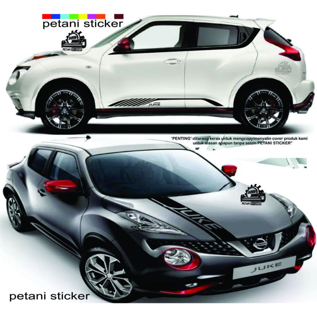 stiker sticker mobil juke terbaru nissan juke revolt juke sepaket cutting stiker