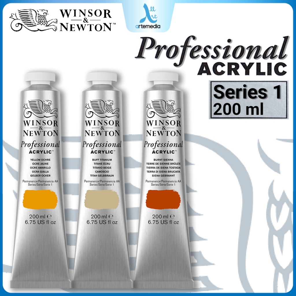 

Winsor & Newton Professional Acrylic Paint 200ml Cat Akrilik Artist Grade Series 1
