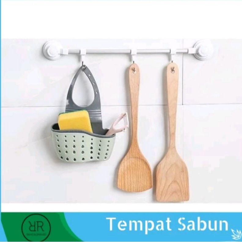 [ART.  Y58E] RedBlu - gantungan keran wastafel / tempat spons sabun sikat cuci piring