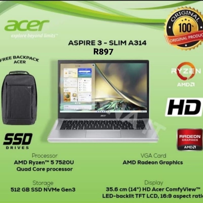 ACER ASPIRE 3 SLIM A314 R7VJ