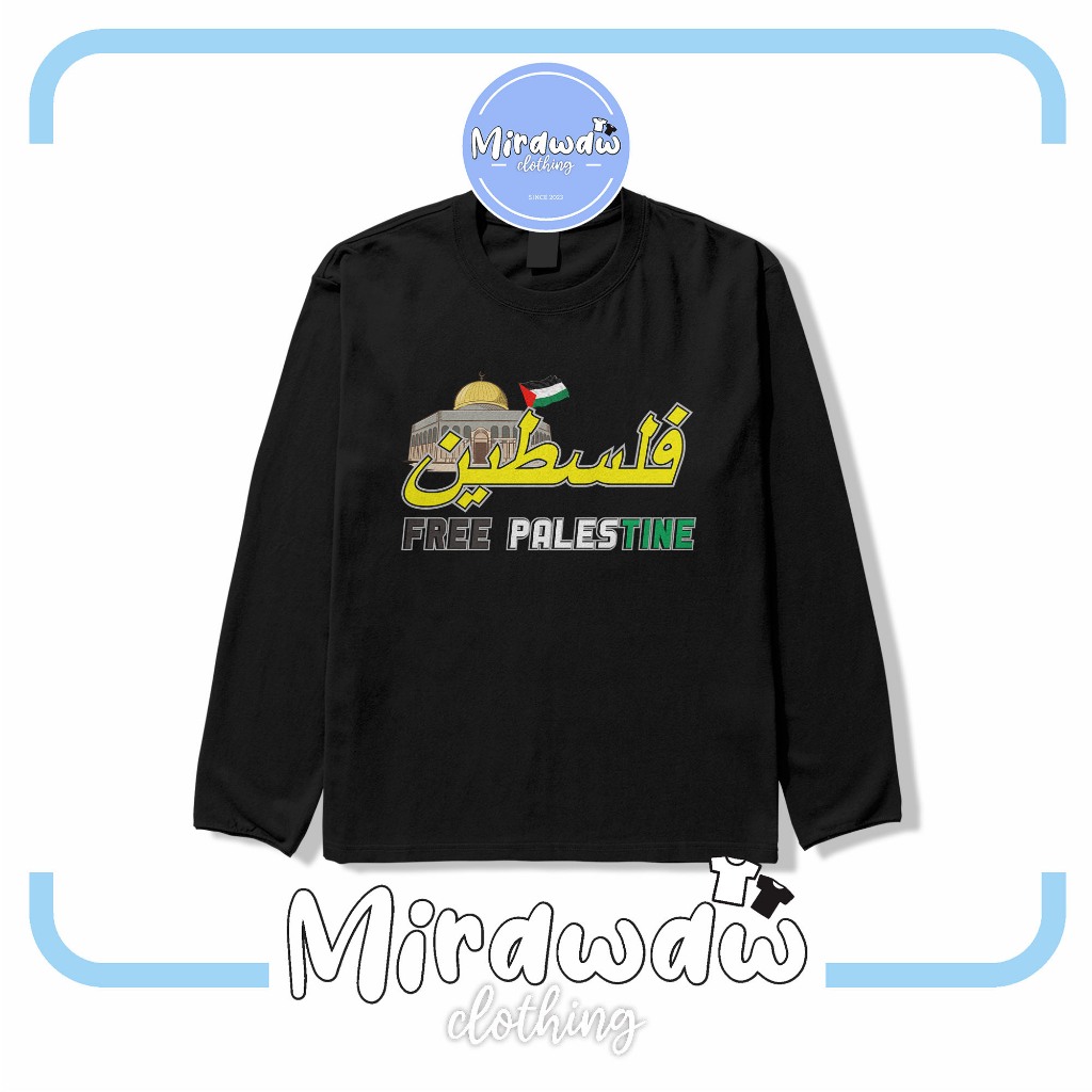 Kaos Palestina Masjid Al Aqsa Free Palestine Lengan Panjang Baju Distro