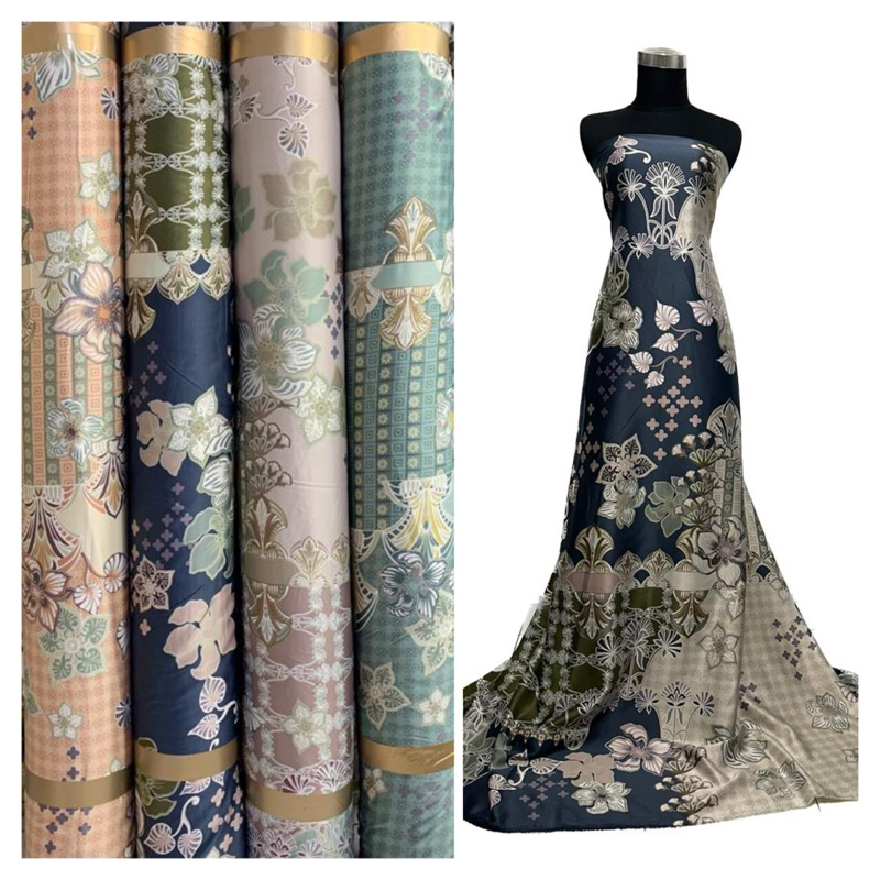 Bahan Kain Diyor meteran Hannaa sage / bahan gamis seragam sarimbit / kain meteran murah