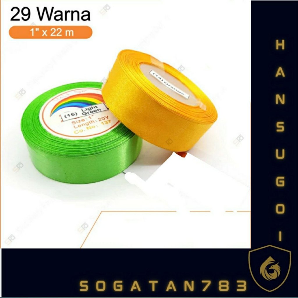 

Pita Satin 1 inch - 2,5 cm - Kuning