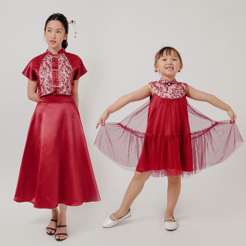 ZIEL KIDS - Jia Dress | CNY Collection | Dress Mom & Girl | Chinesse New Year