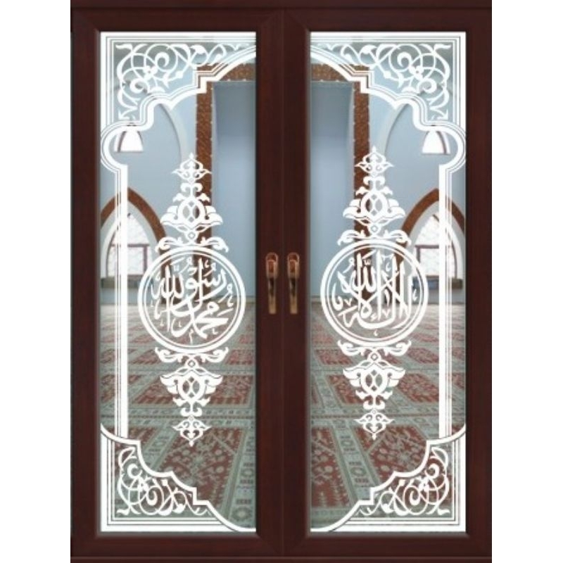 STIKER KALIGRAFI CUSTOME UKURAN PINTU/KACA MASJID