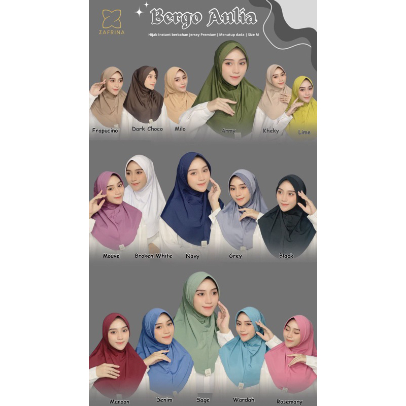 Hijab bergo sporty ukuran M