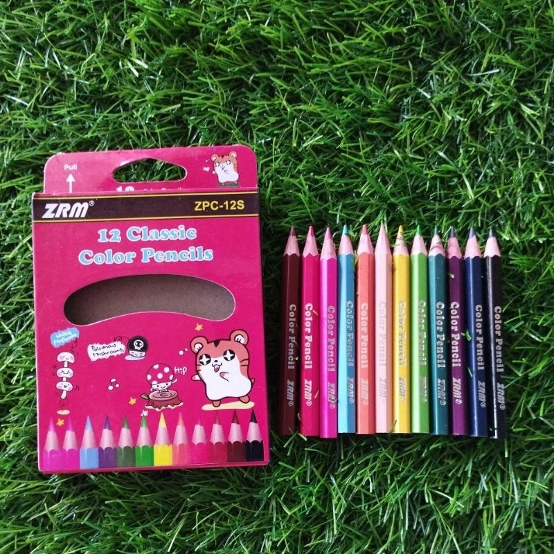 

Pensil Warna Classic 12 Warna ZRM ZPC-12S (AQ910)