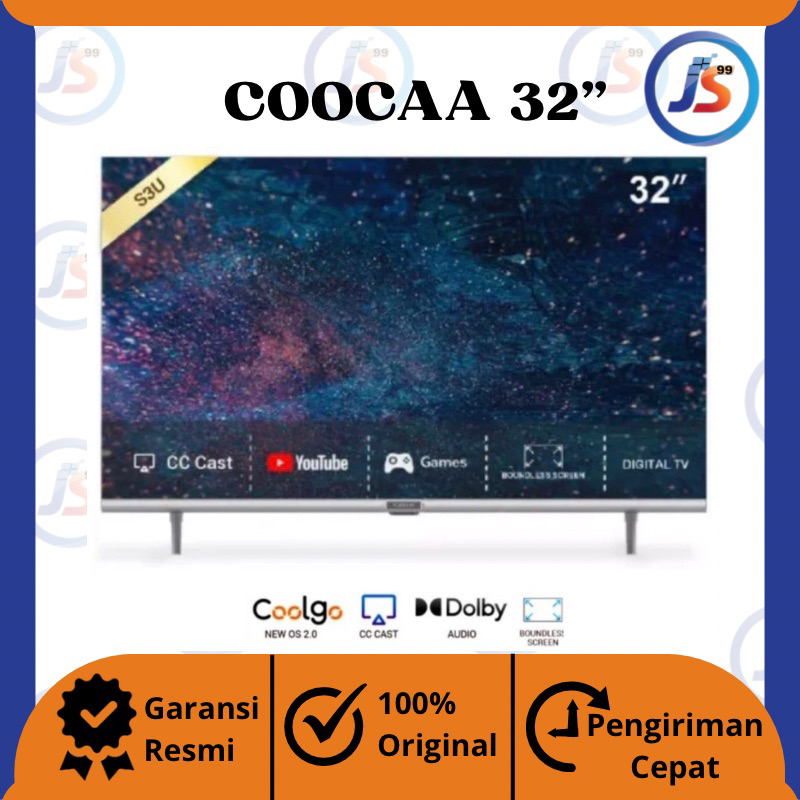 COOCAA 32 inch Digital Smart TV - Youtube - Digital TV (Model : Coocaa 32S3U) New Resmi