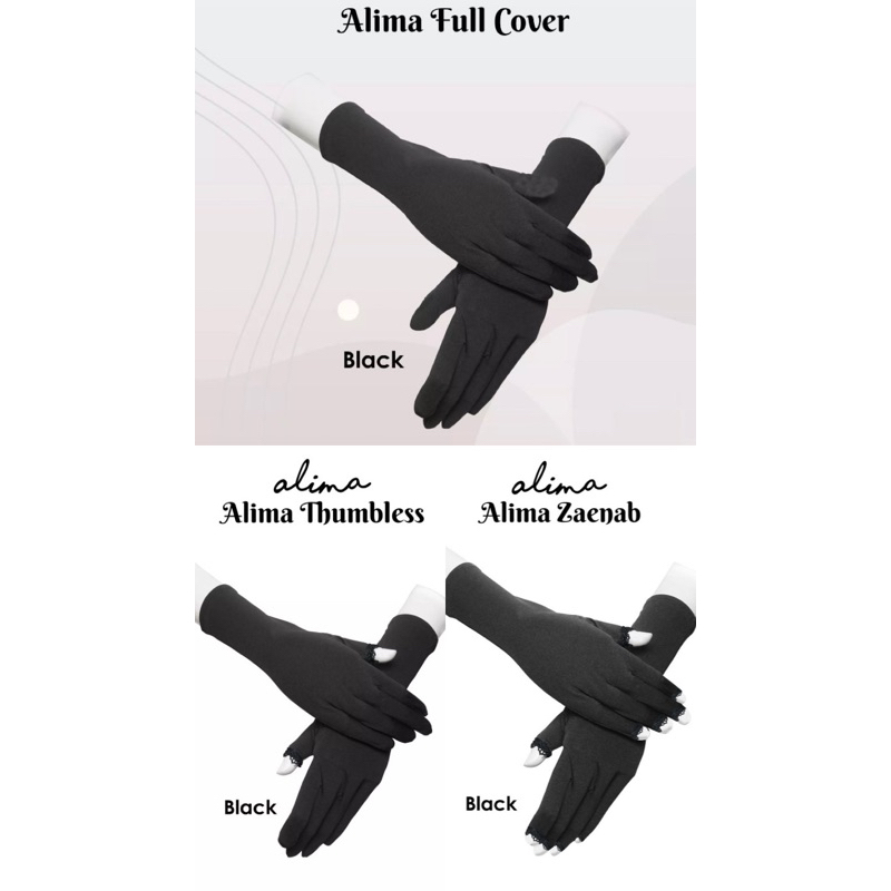 Sarung tangan jempol renda, sarung tangan jempol telunjuk, sarung tangan full renda