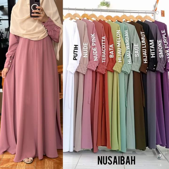 GAMIS SIMPLE ELEGANT POLOS HANAMU NUSAIBAH ABAYA