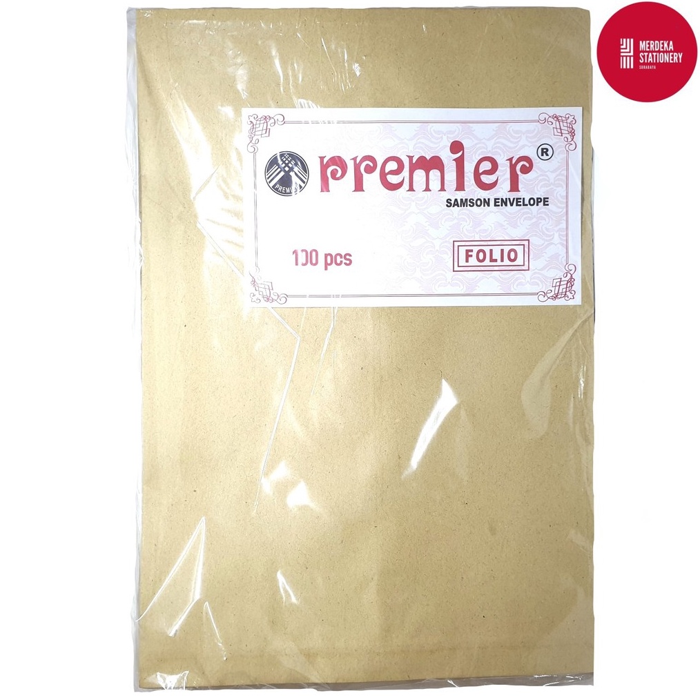 

✨TERBARU✨ (ISI 100 Lembar)Amplop/Envelope/Surat Coklat Bagus Premier Samson D(24cm×35cm) ukuran FOLIO buruan