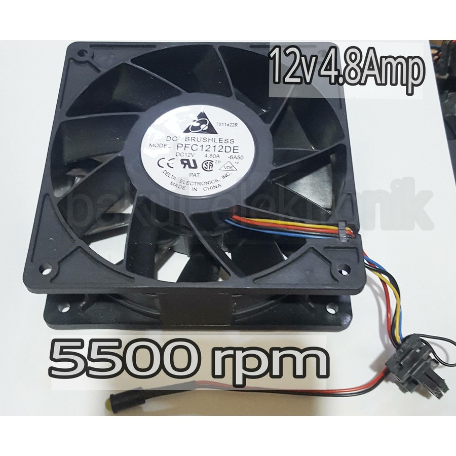 FAN DELTA 12V 4.8A 12CM HIGH SPEED