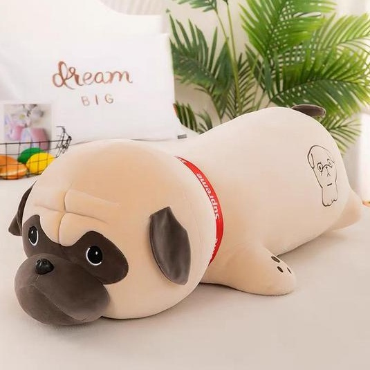 Guling PUG 80CM GULING BONEKA PUG LAY  Boneka Pug HADIAH VALENTINE