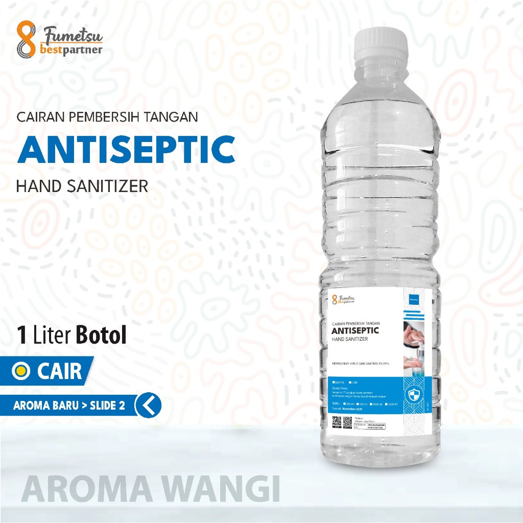 Hand Sanitizer Cair Aroma Wangi Segar  / Hand sanitizer Liquid Refiil  1 Liter Pet