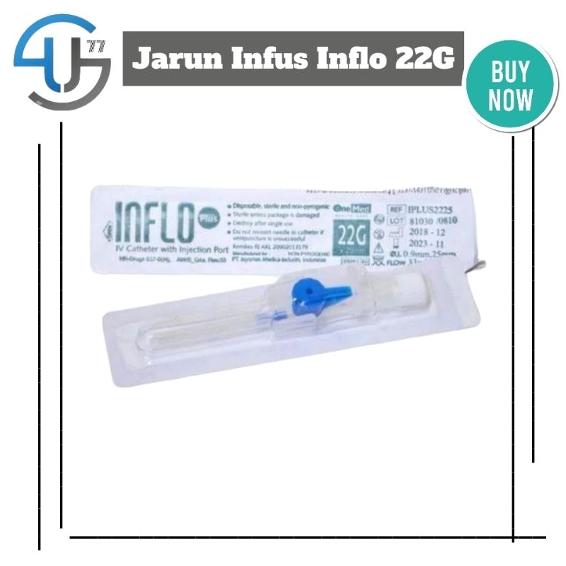 US384 Jarum Infus Inflo IV Catheter Plus Abbocath 22G Onemed By Toko Haji Usman